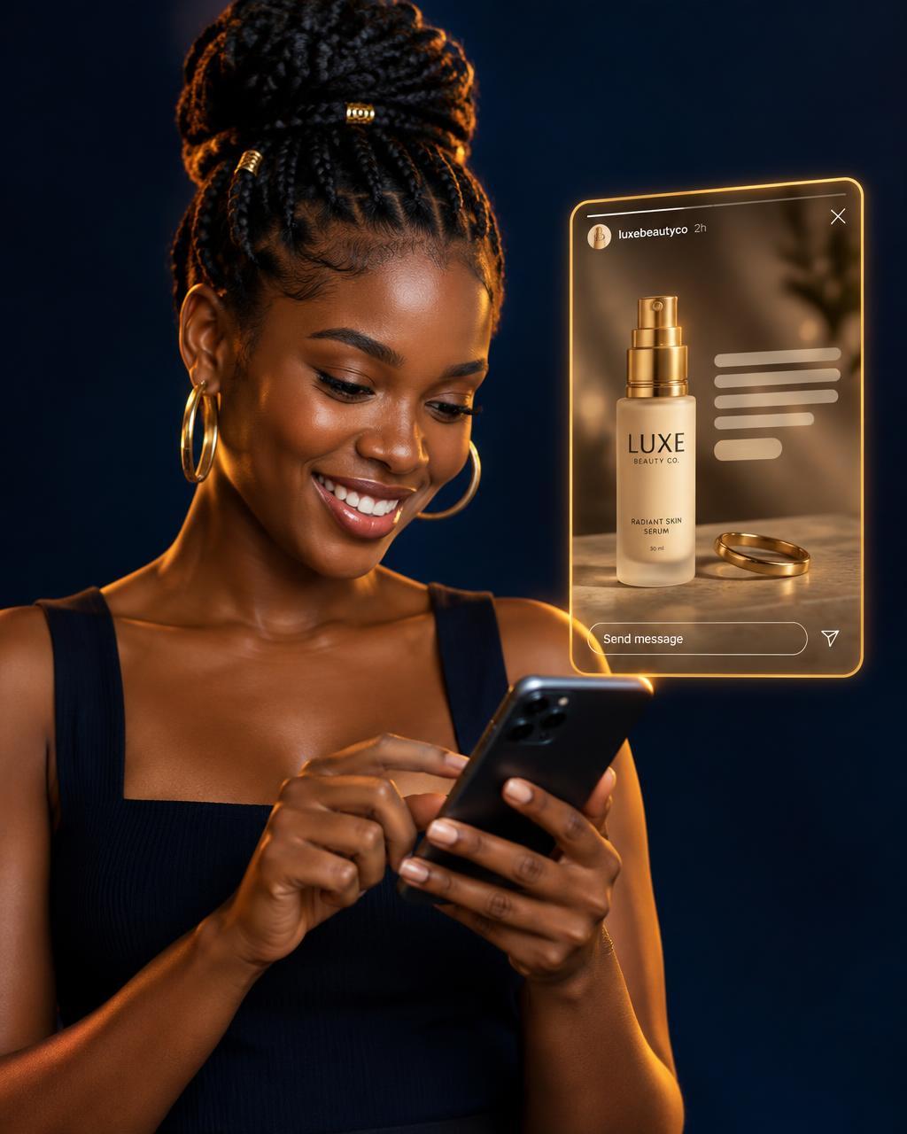 Une ambassadrice publie une campagne de cosmétiques sur son statut